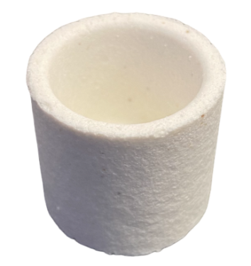 Photo of a white Ceramic crucibles HORIBA high purity